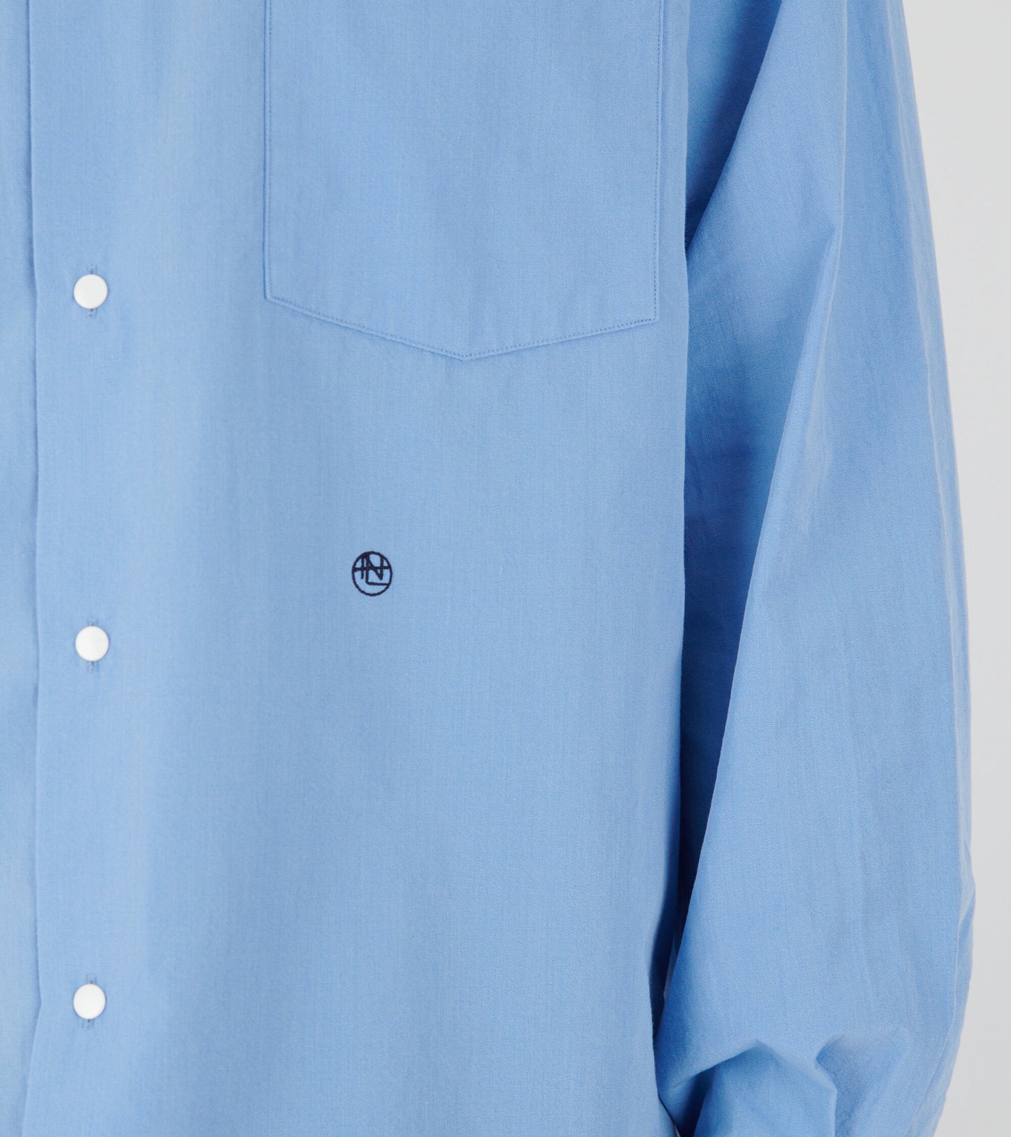 Regular Collar Wind Shirt Sax