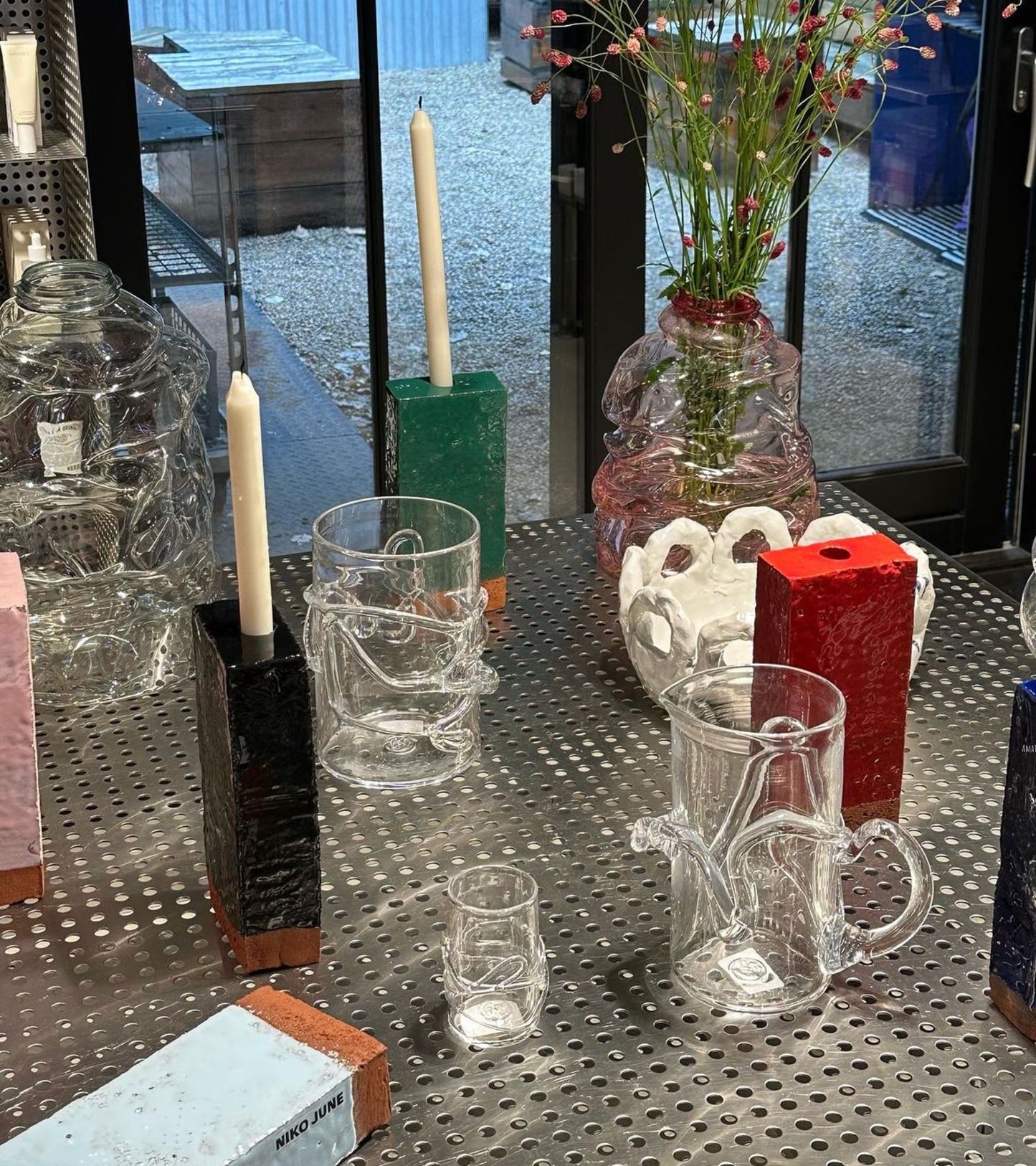 A Single Brick Candle Green