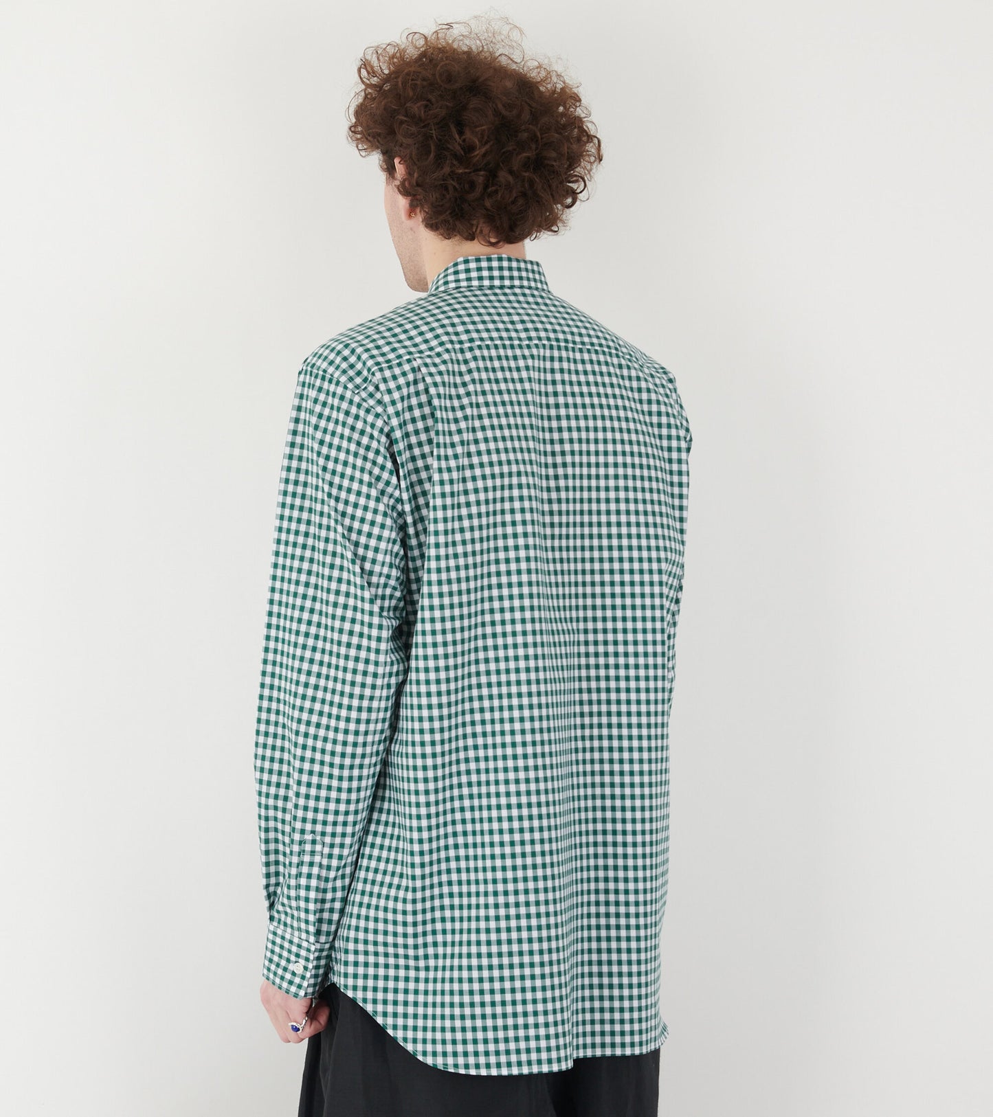 Checkered Shirt Dark Green/White