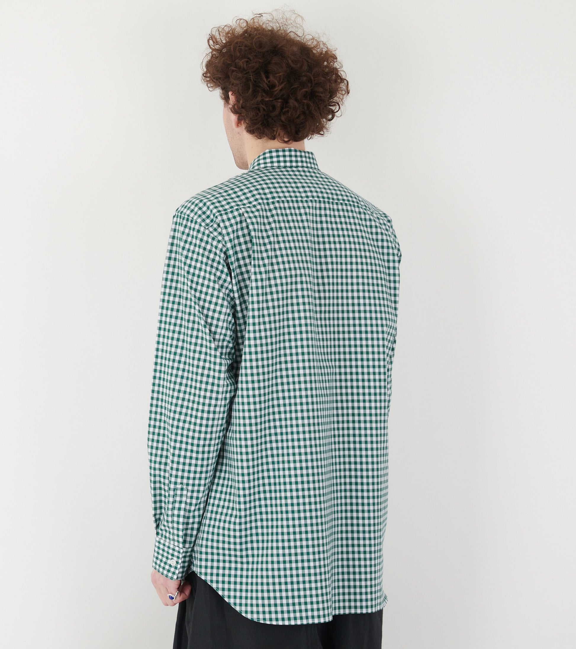 Checkered Shirt Dark Green/White