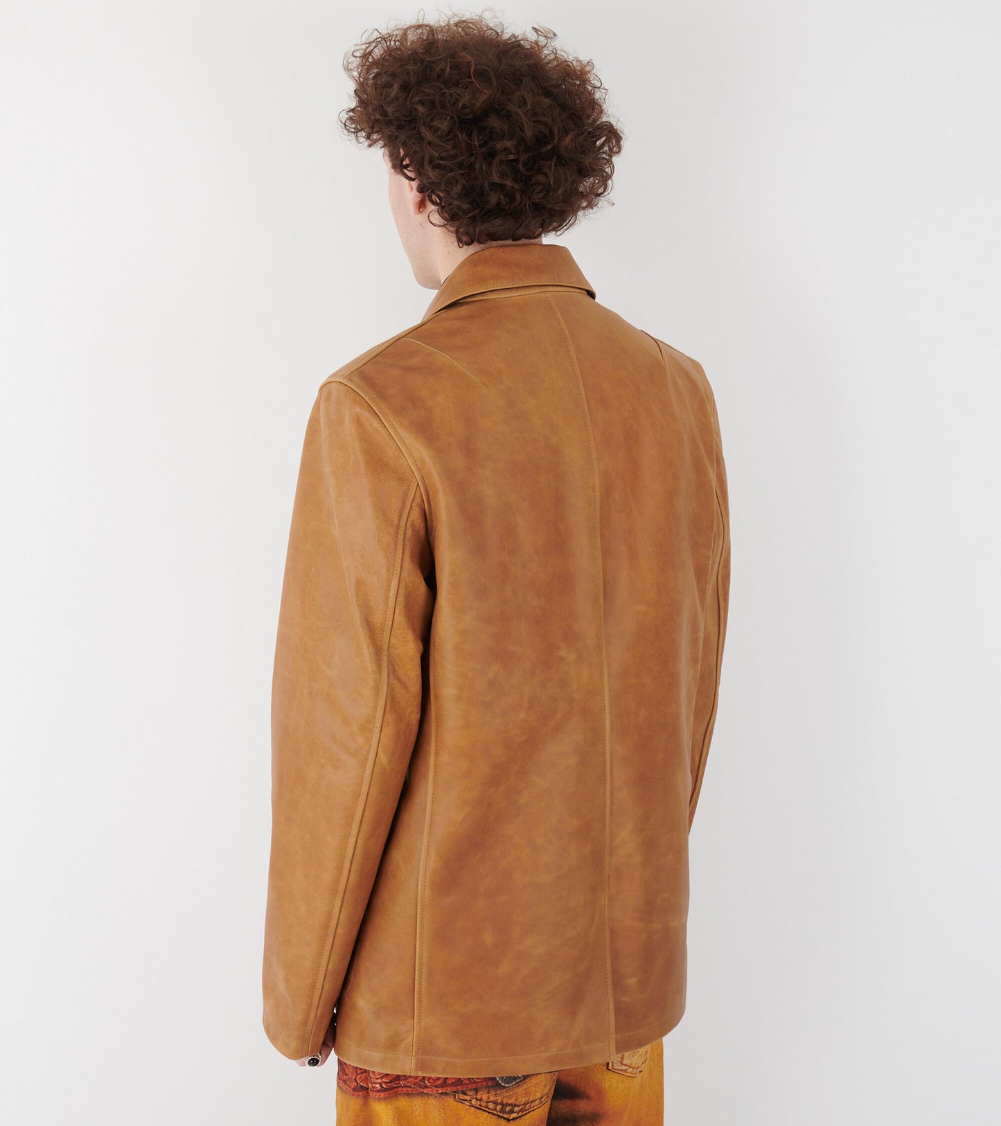 M Opening Blazer Burnt Sugar Leather