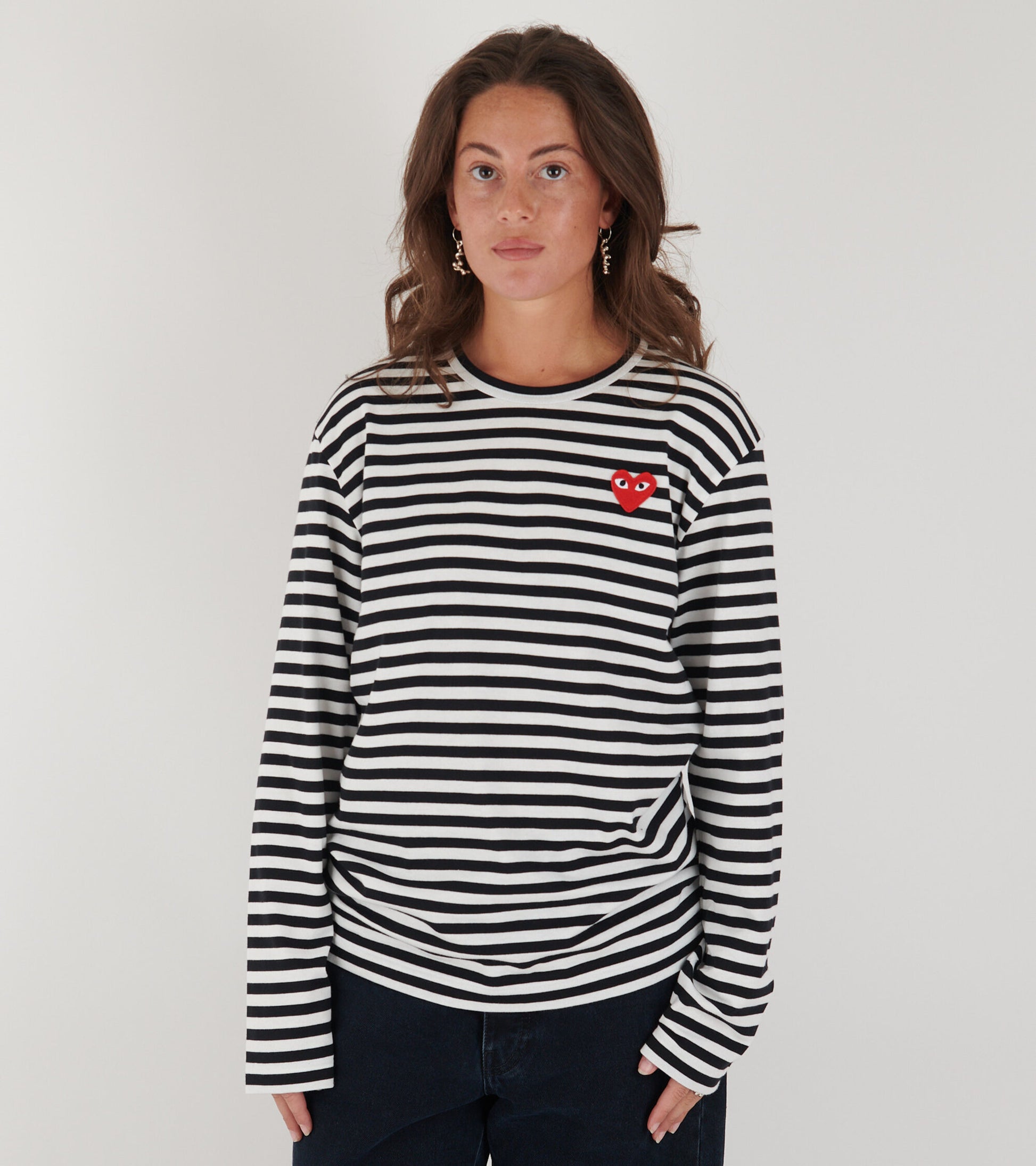 U Striped LS T-shirt Black