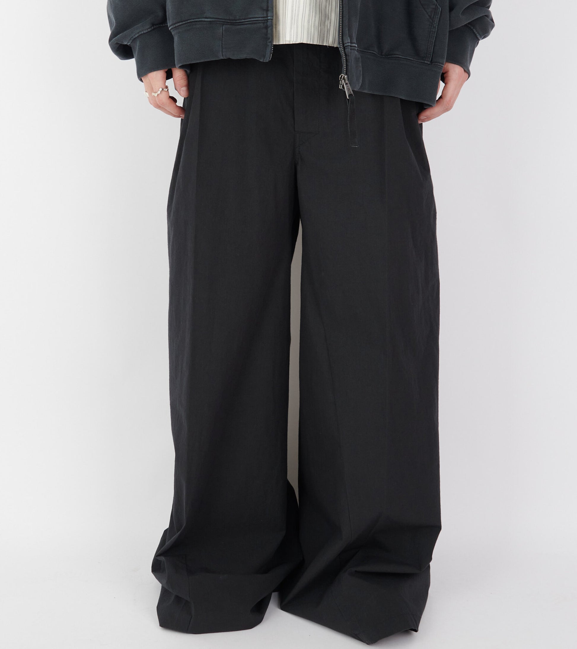 Pleat Trousers Black