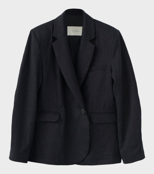 Linen Blazer Black