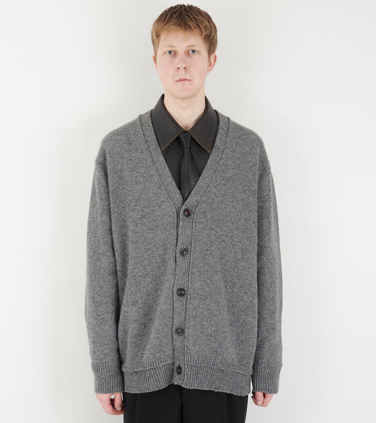 Elbow Patch Cardigan Grey