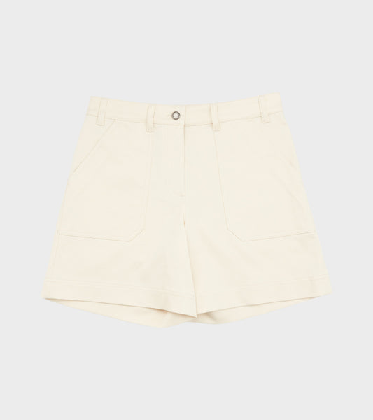 Cotton Canvas Shorts Off-white