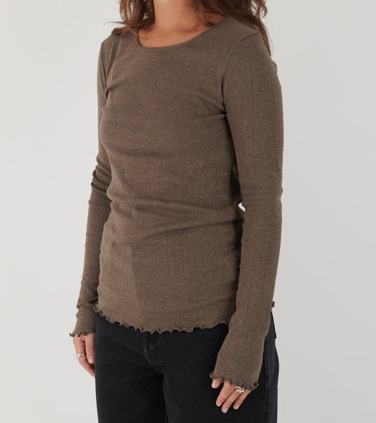 Edie Blouse Brown Melange