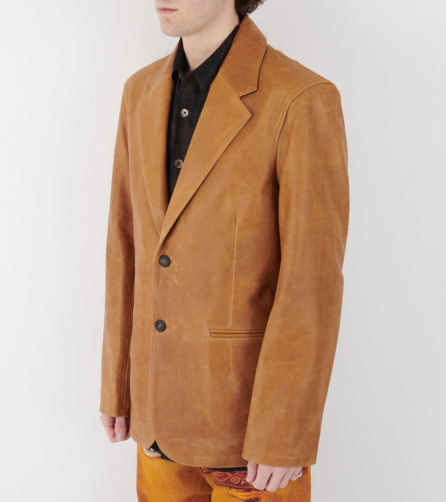 M Opening Blazer Burnt Sugar Leather