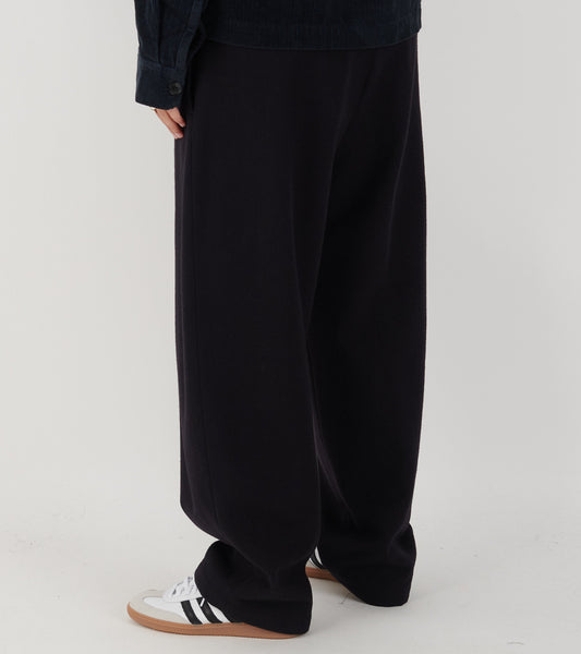 Tapered Wool Trousers Black