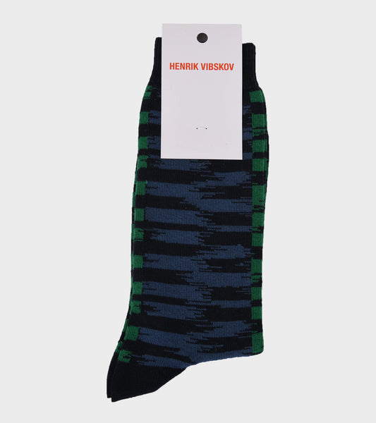 Ikat Socks Navy/Blue/Green