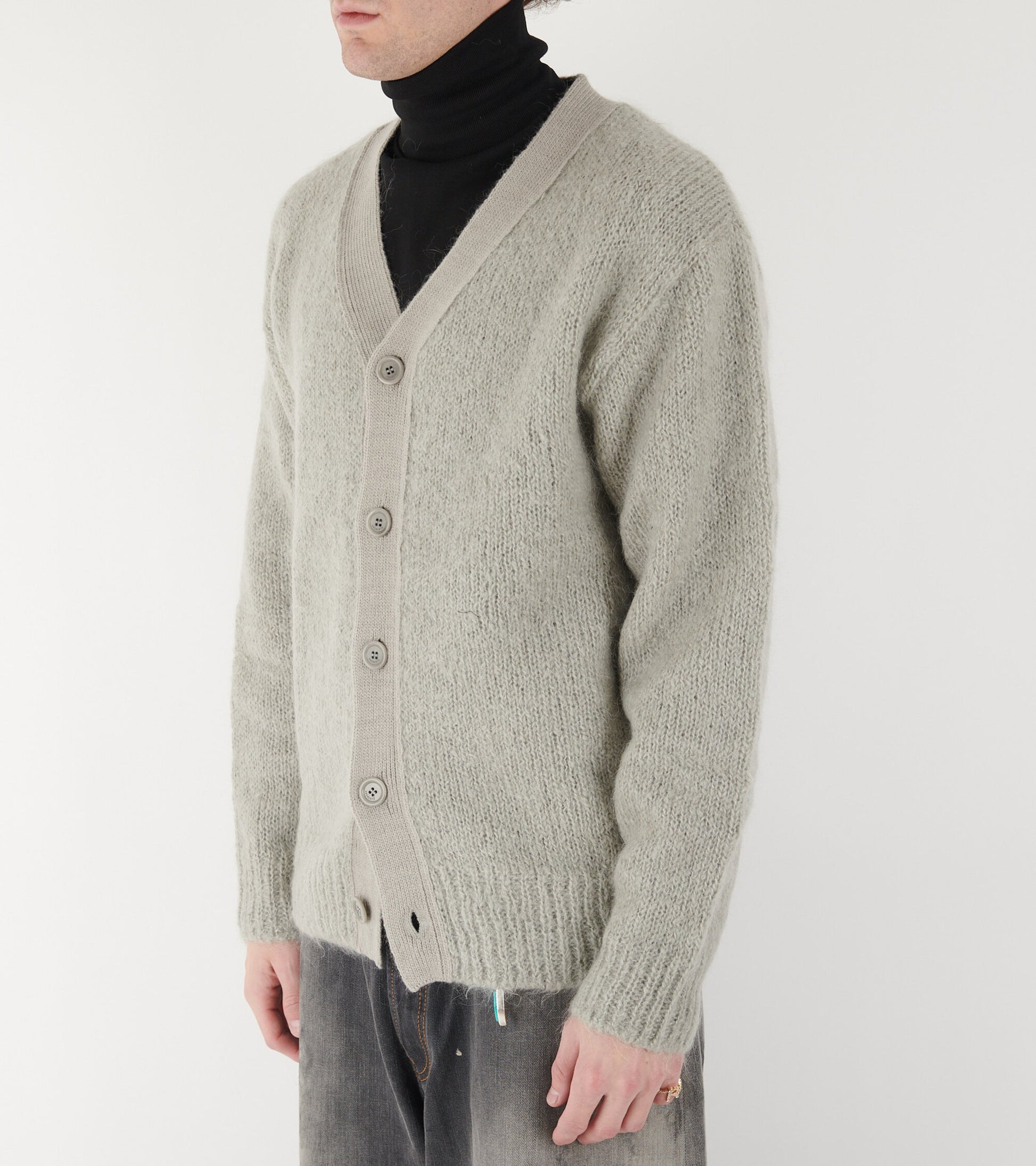 Grandpa Cardigan Light Grey