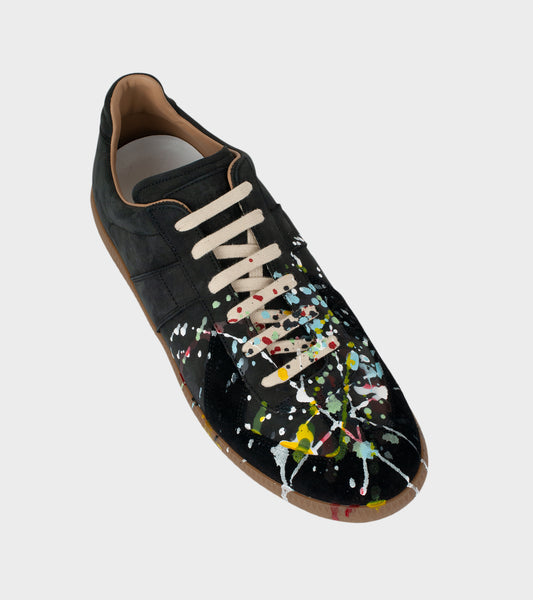 Replica Painted Sneakers Black