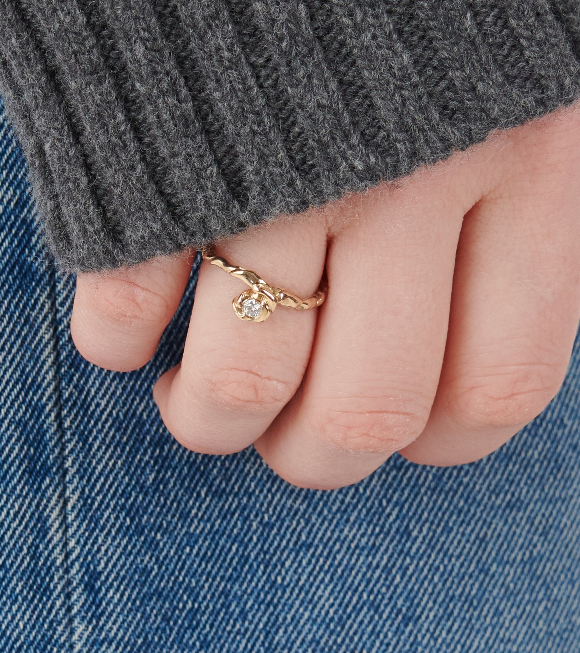 Twiggy Diamond Ring Gold