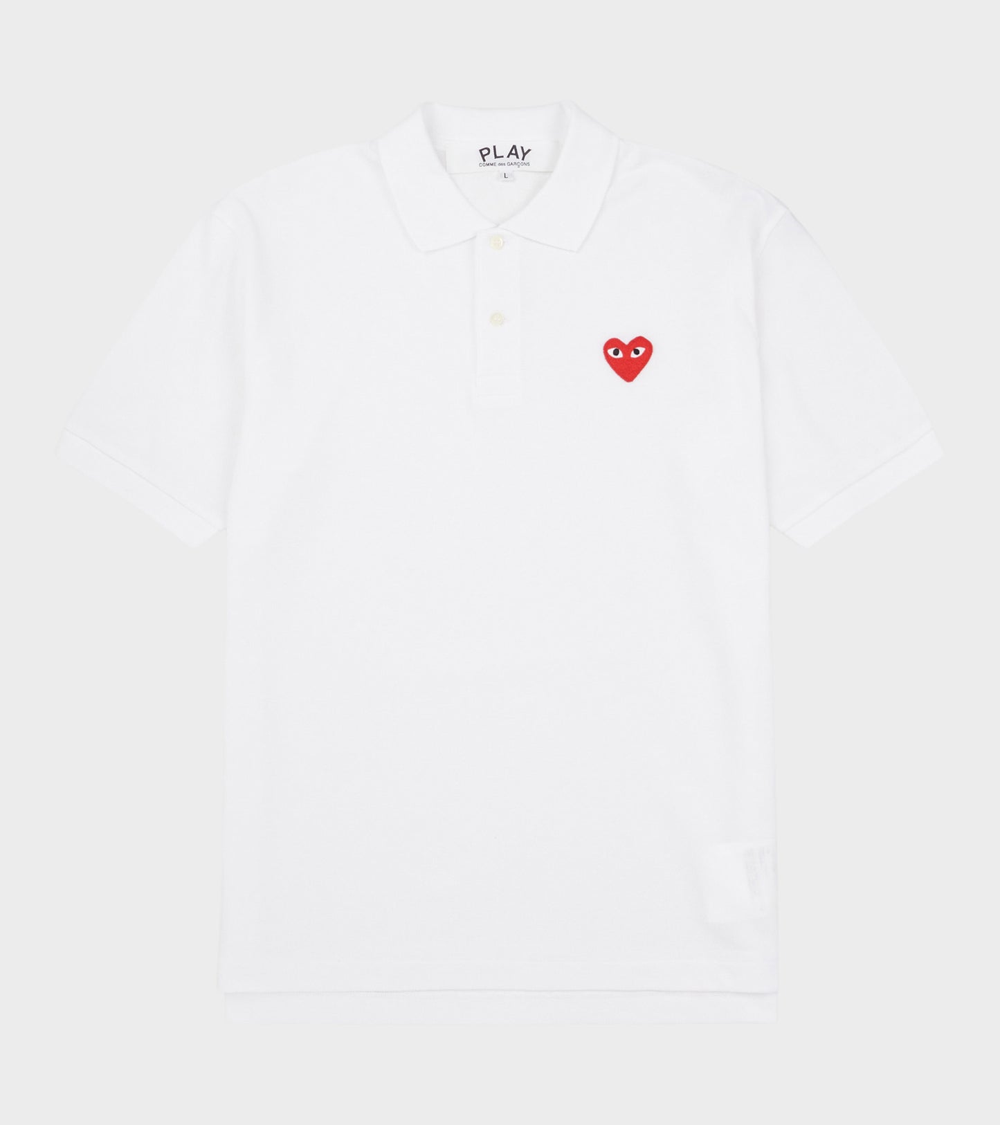 U Red Heart S/S Polo White