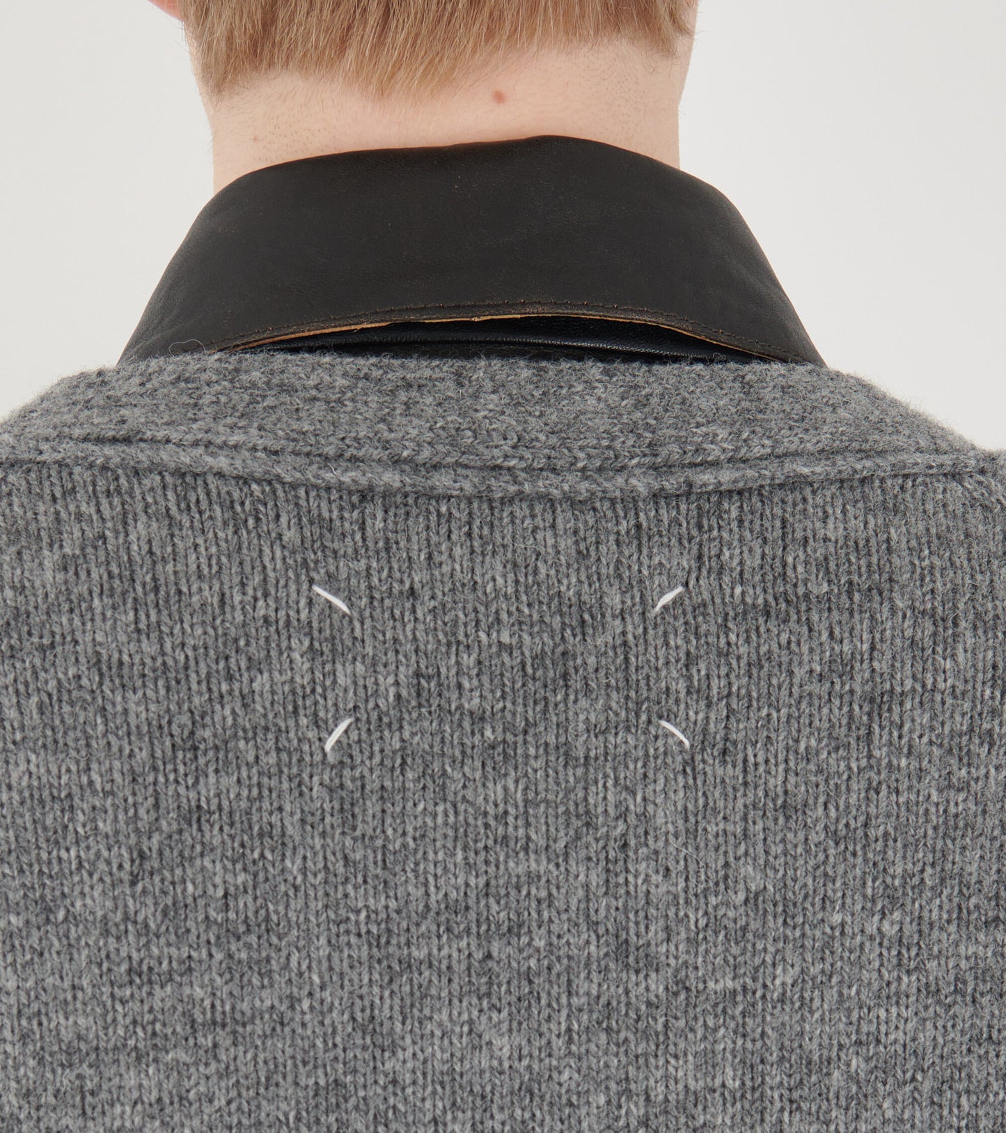 Elbow Patch Cardigan Grey