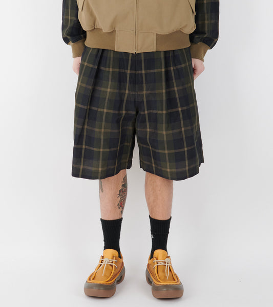 Checkered Shorts Navy/Olive Green