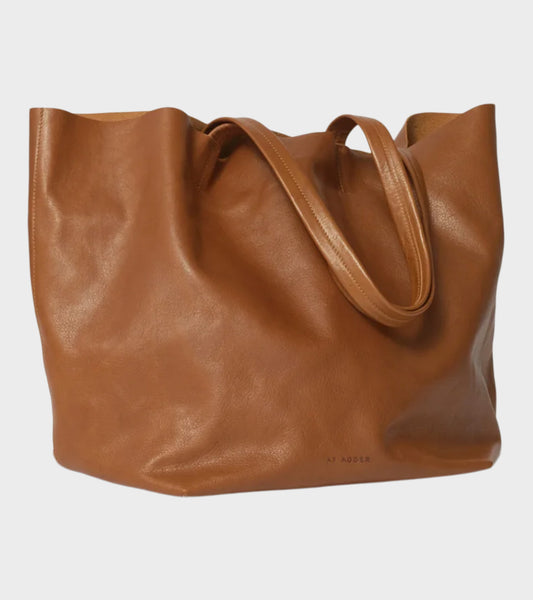 Full Grain Leather Tote Bag Cognac