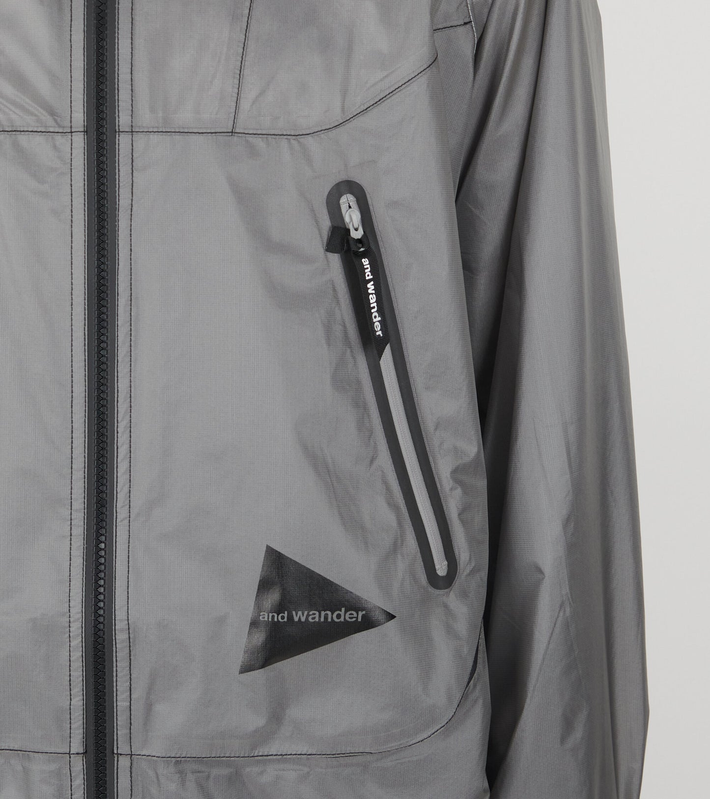 Sheer Loose Fitting Rain Jacket Grey