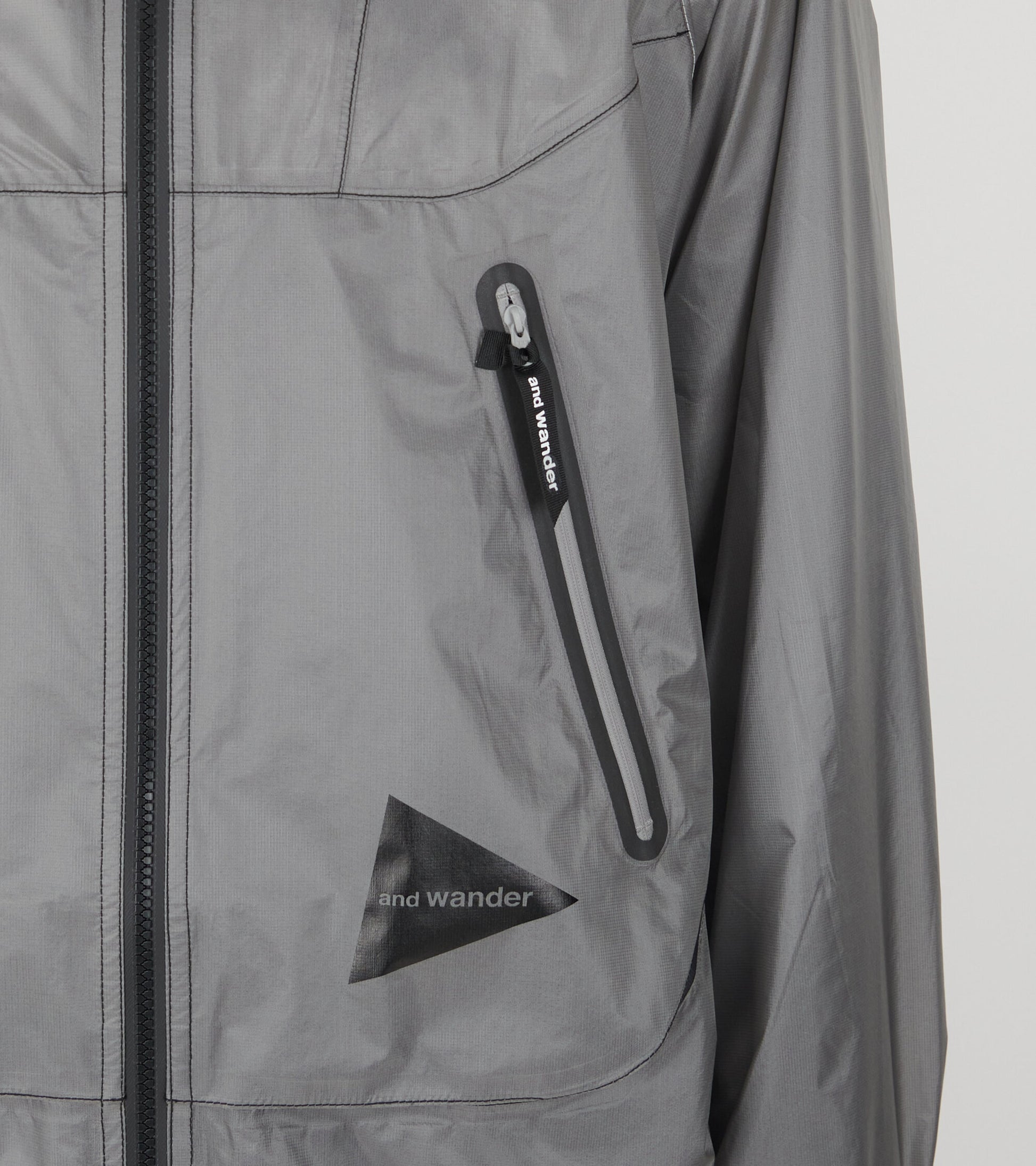 Sheer Loose Fitting Rain Jacket Grey