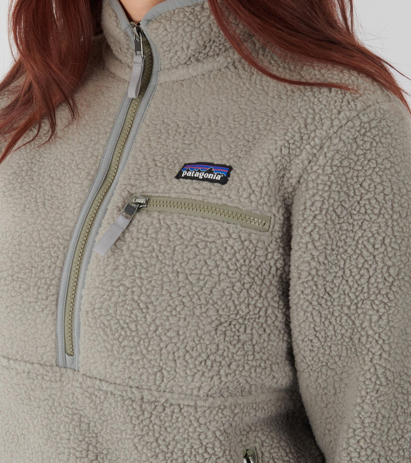 W's Retro Pile Marsupial Pullover River Rock Green