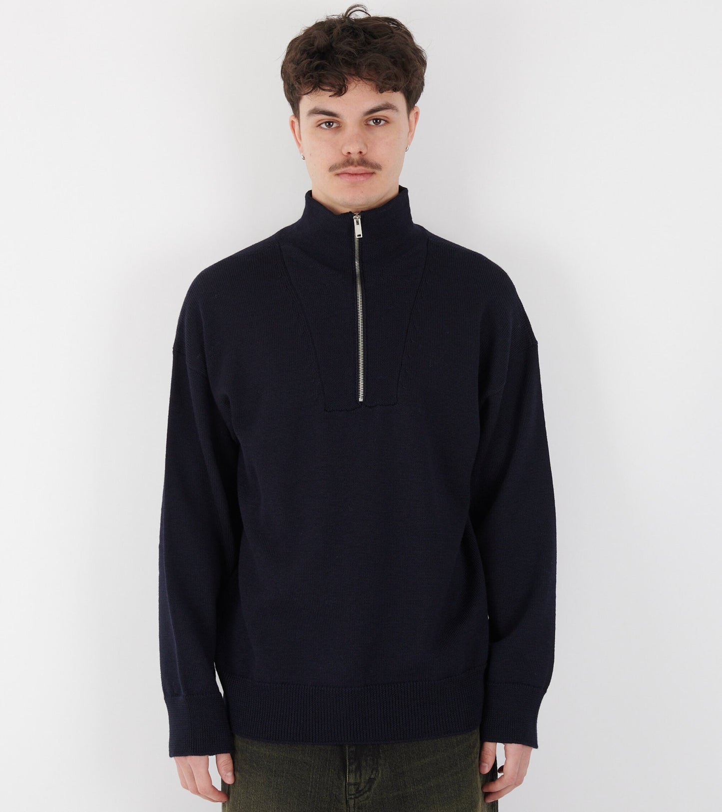Zipped Jumper Navy