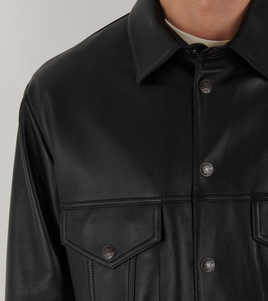 Leather Shirt Black