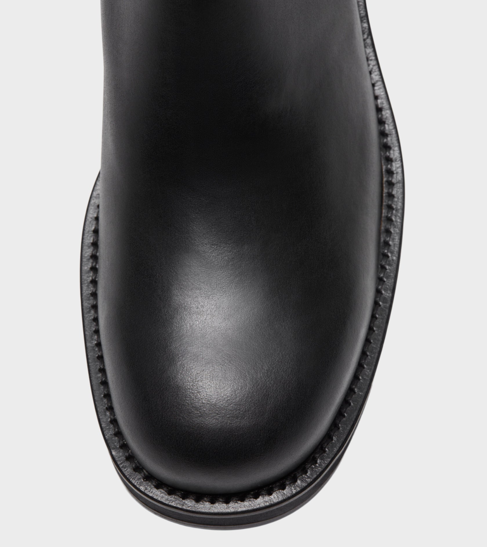 Waxed Leather Boots Black