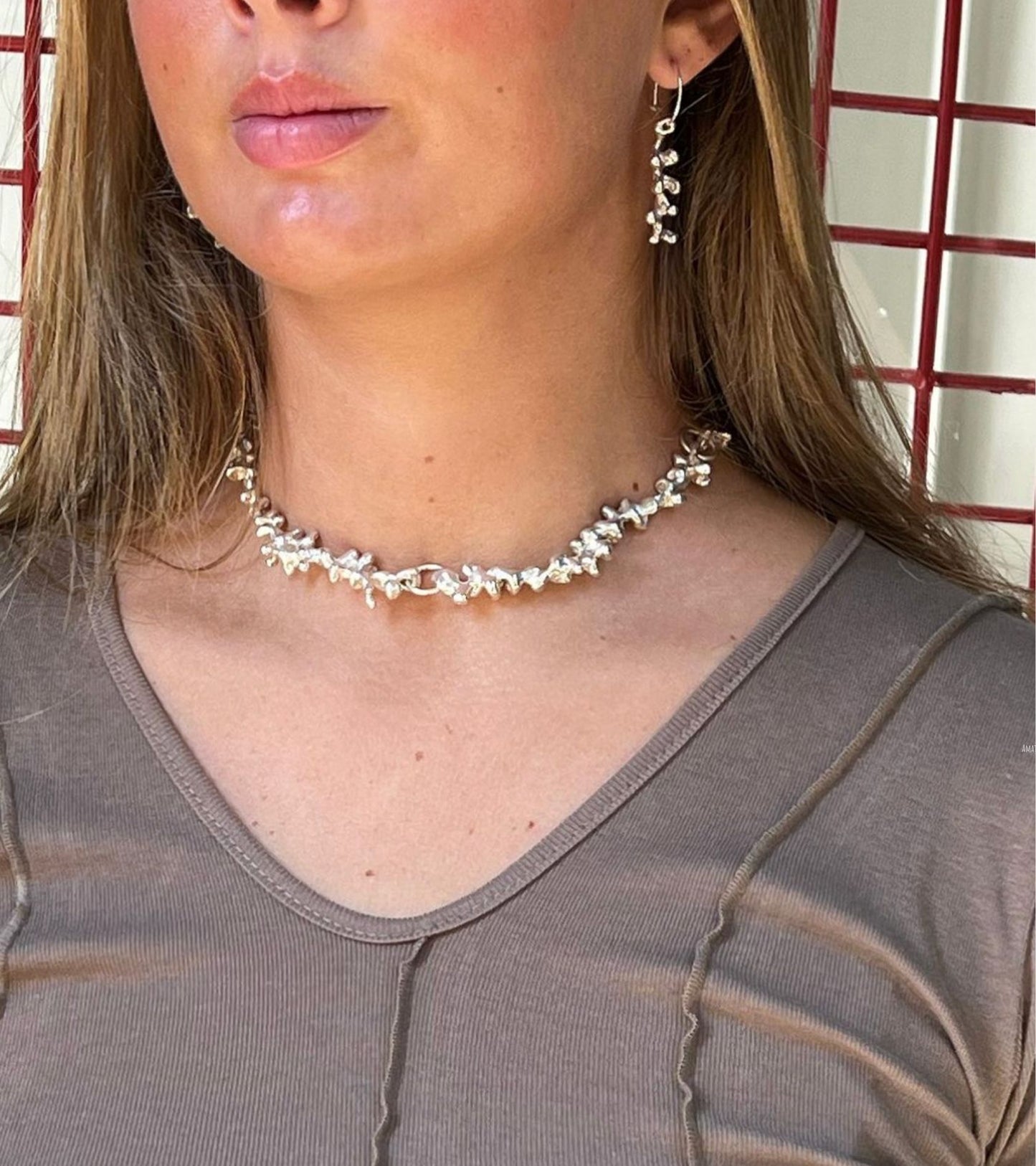 Twisted Current Necklace Silver