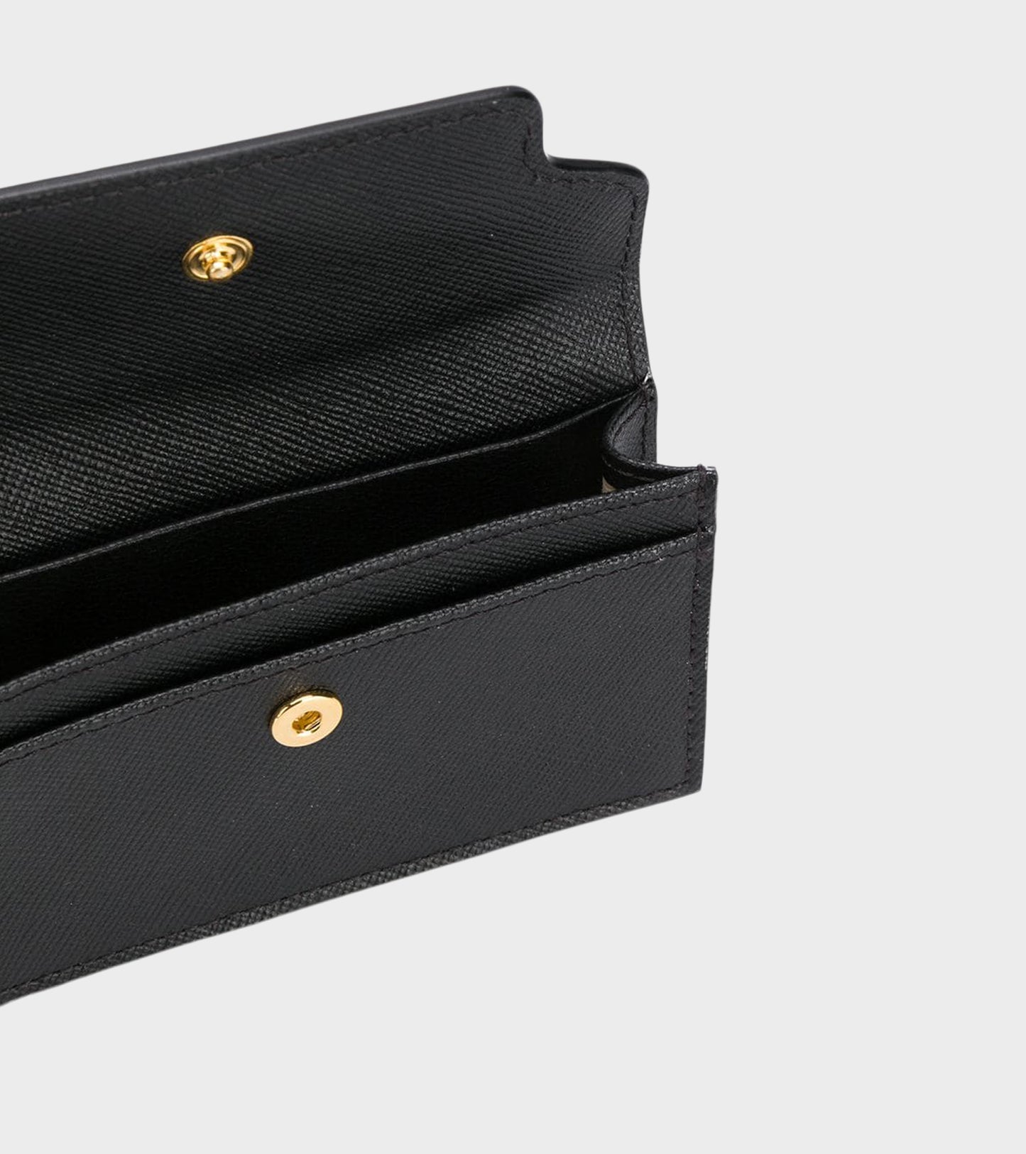 Logo Wallet Saffiano Black
