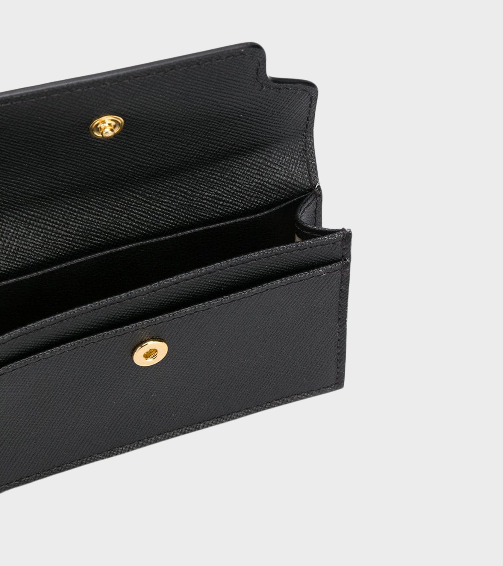 Logo Wallet Saffiano Black