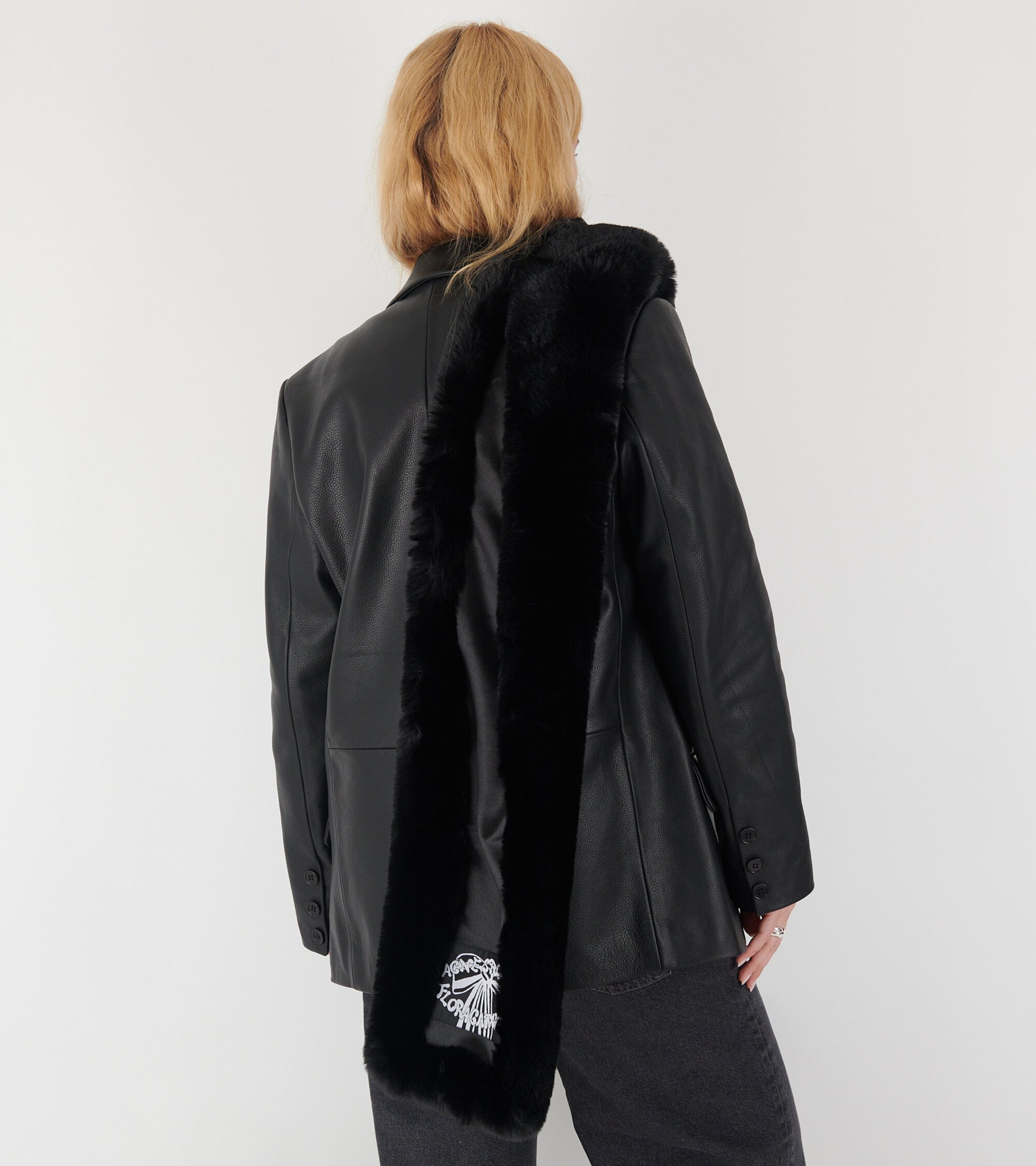 Furry Scarf Black
