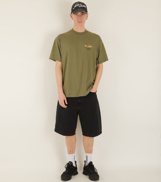 Landon Shorts Stone Washed Black