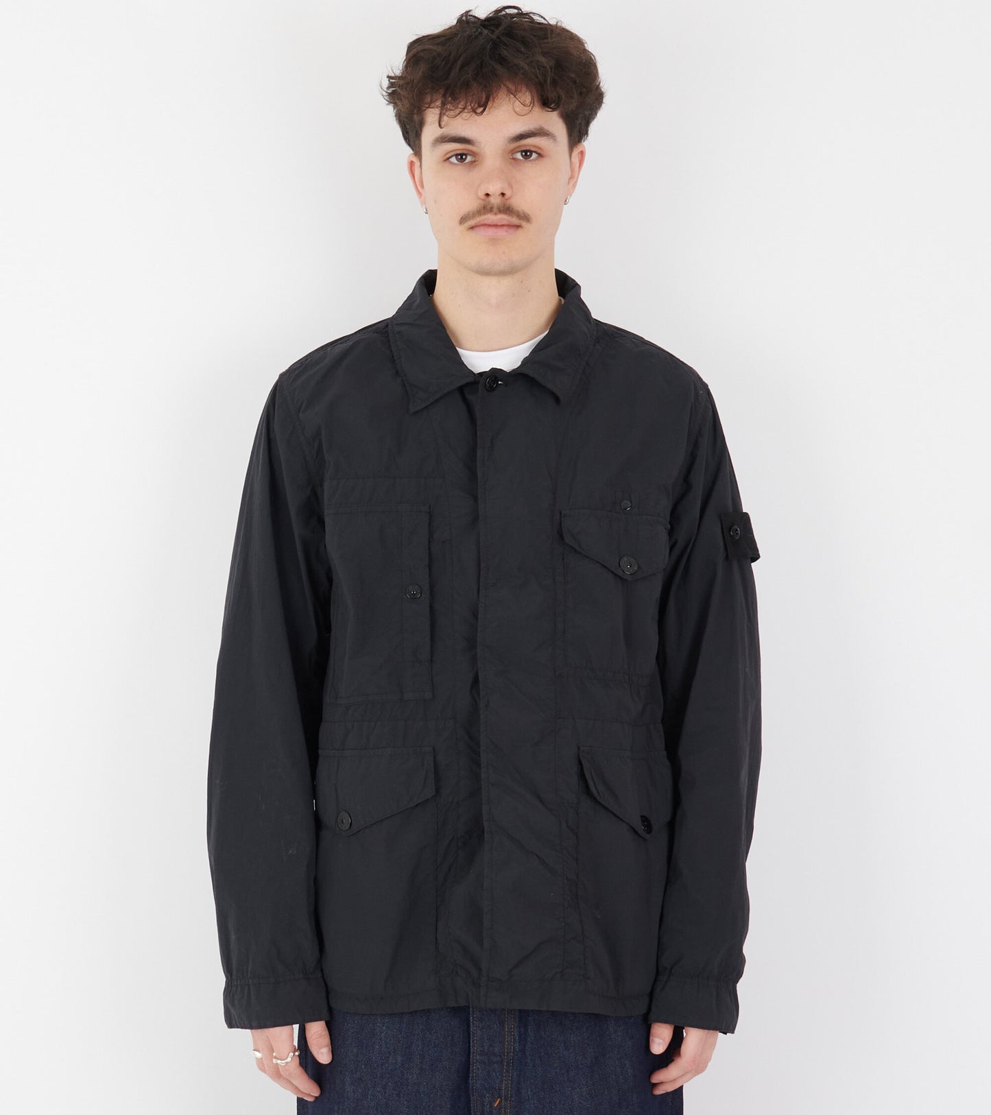 Ghost Nylon Smerigliato Overshirt Black