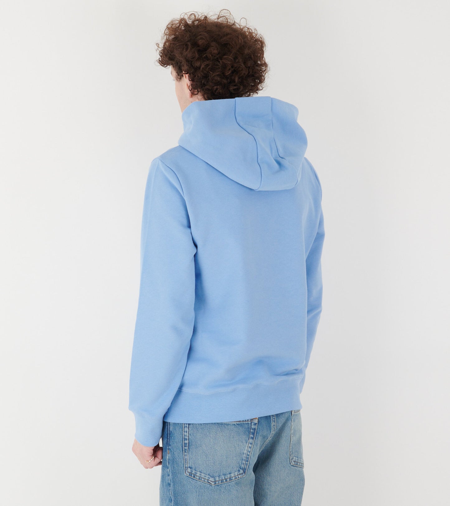 Logo Cotton Hoodie Light Blue