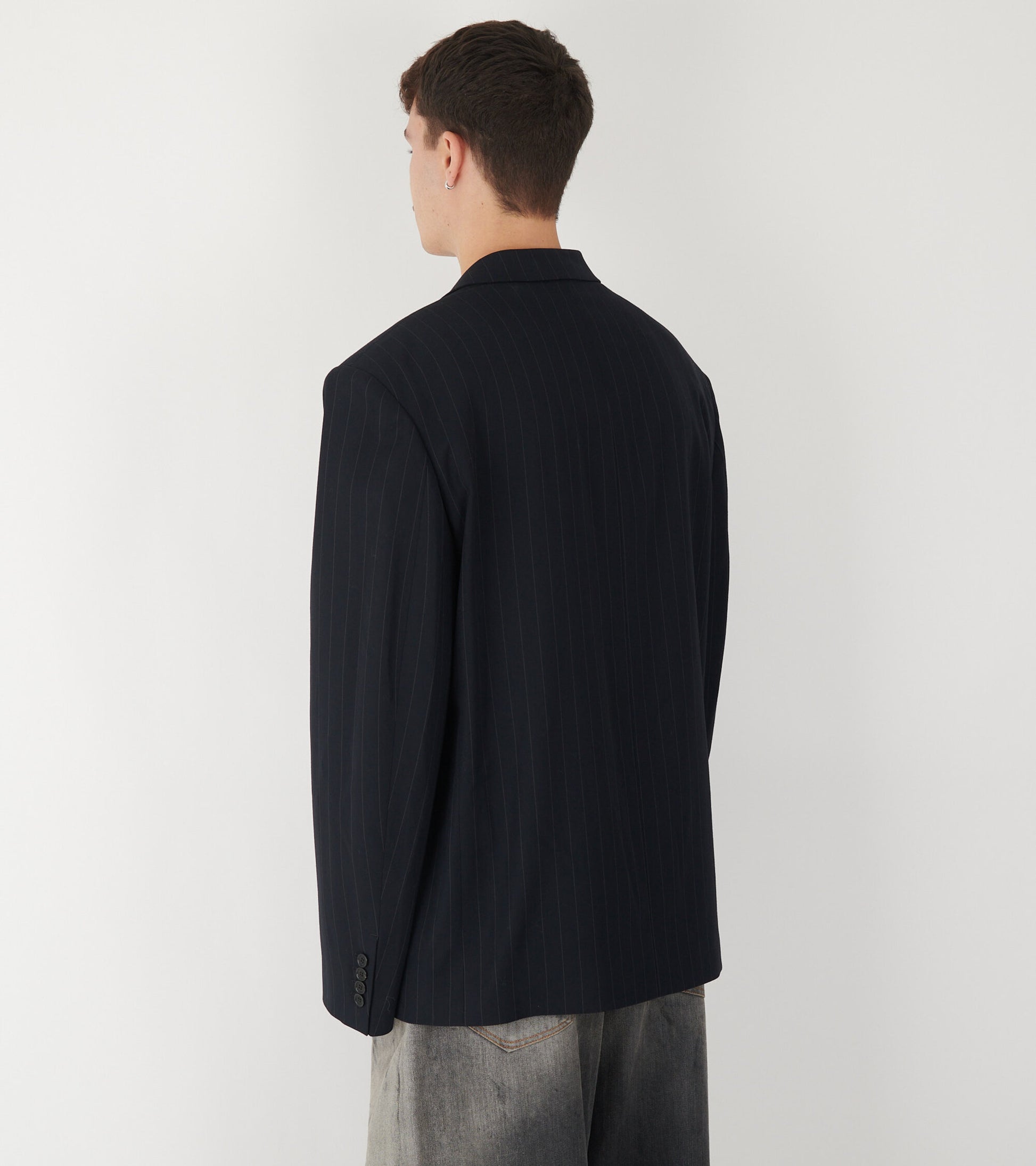Pinstriped Blazer Navy