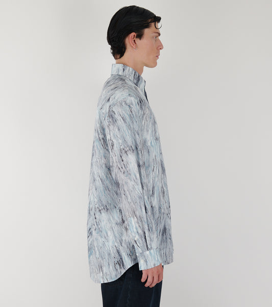 Fuzzy Crayon Poplin Shirt Frost
