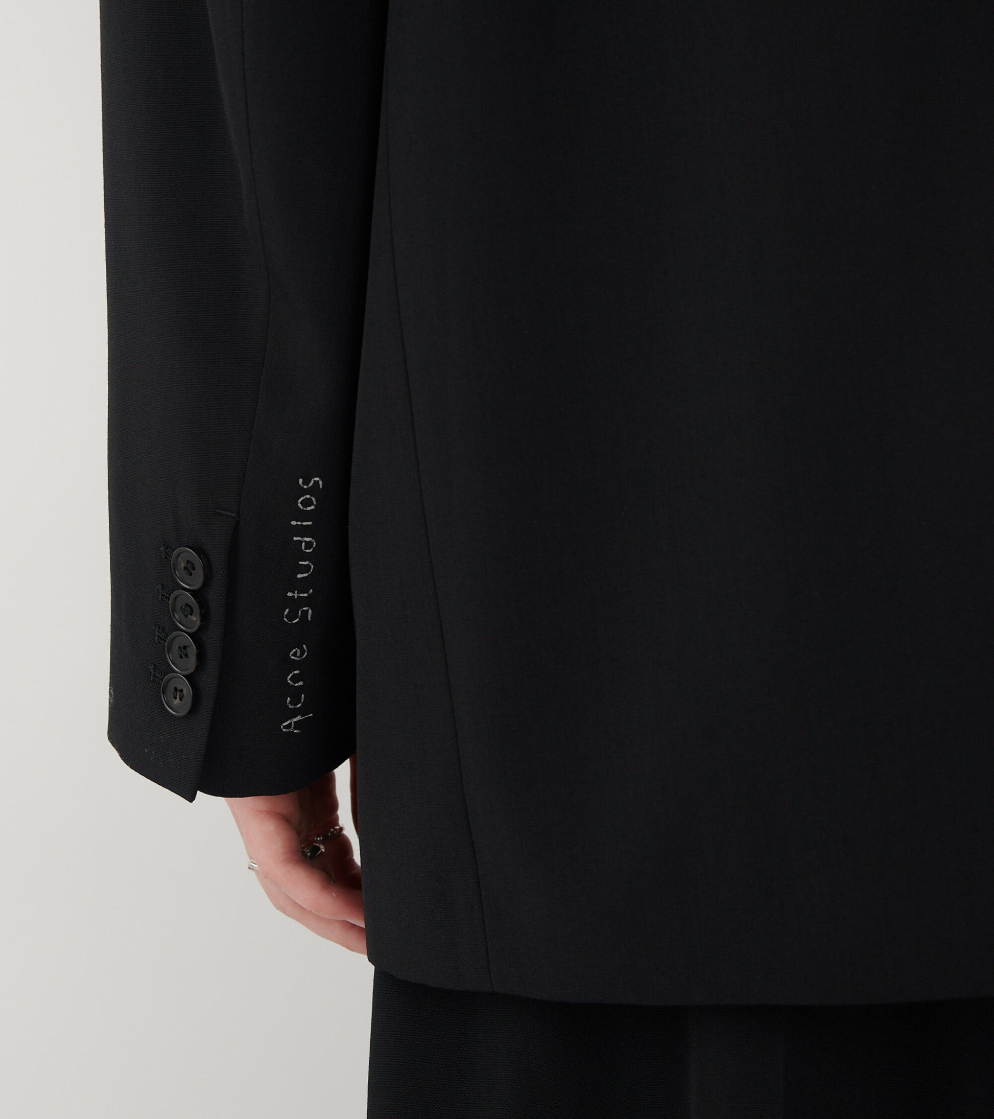 Single Breasted Suit Jacket Black