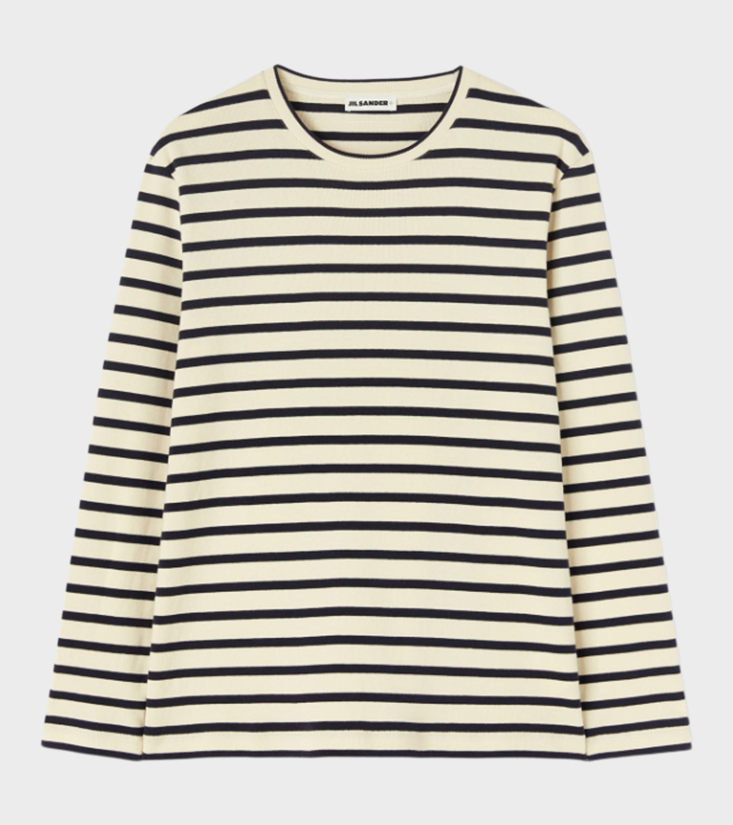 Striped L/S Crew Neck T-shirt Off-white/Black