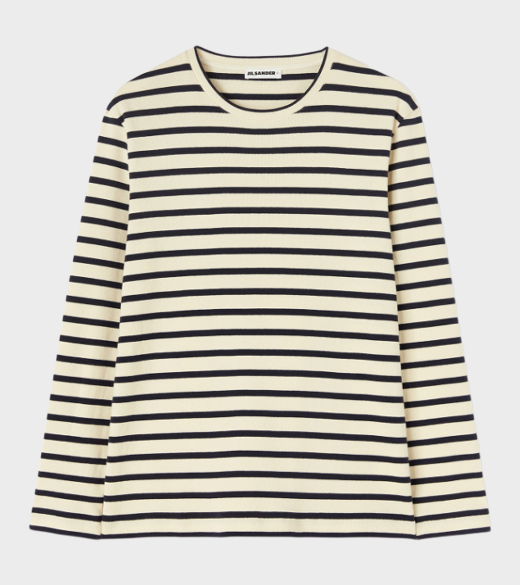 Striped L/S Crew Neck T-shirt Off-white/Black