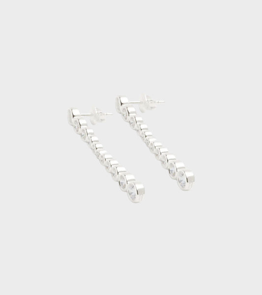 Oda Long Earrings Silver
