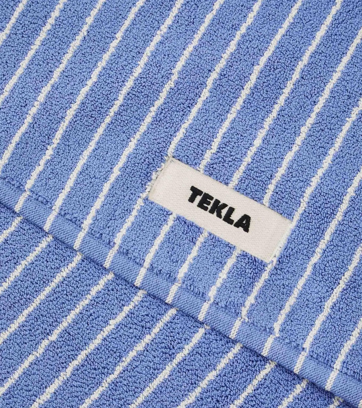Bath Mat 50x70 Clear Blue Stripes