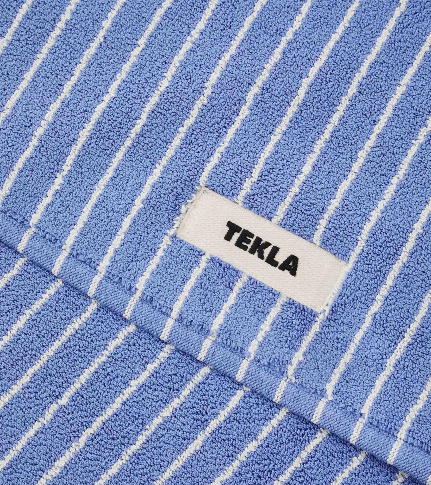 Bath Mat 50x70 Clear Blue Stripes