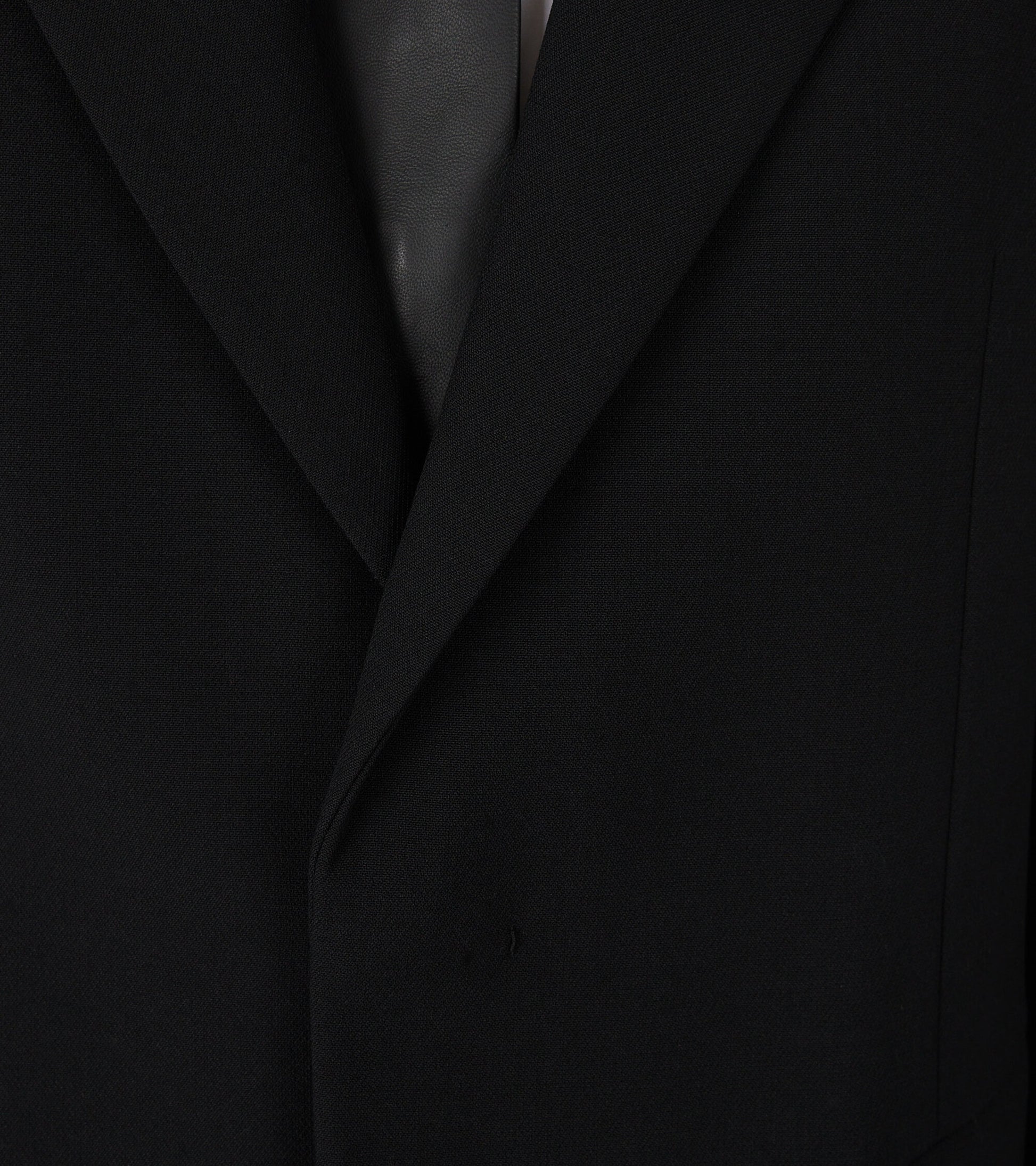 Textured Wool Blazer Black