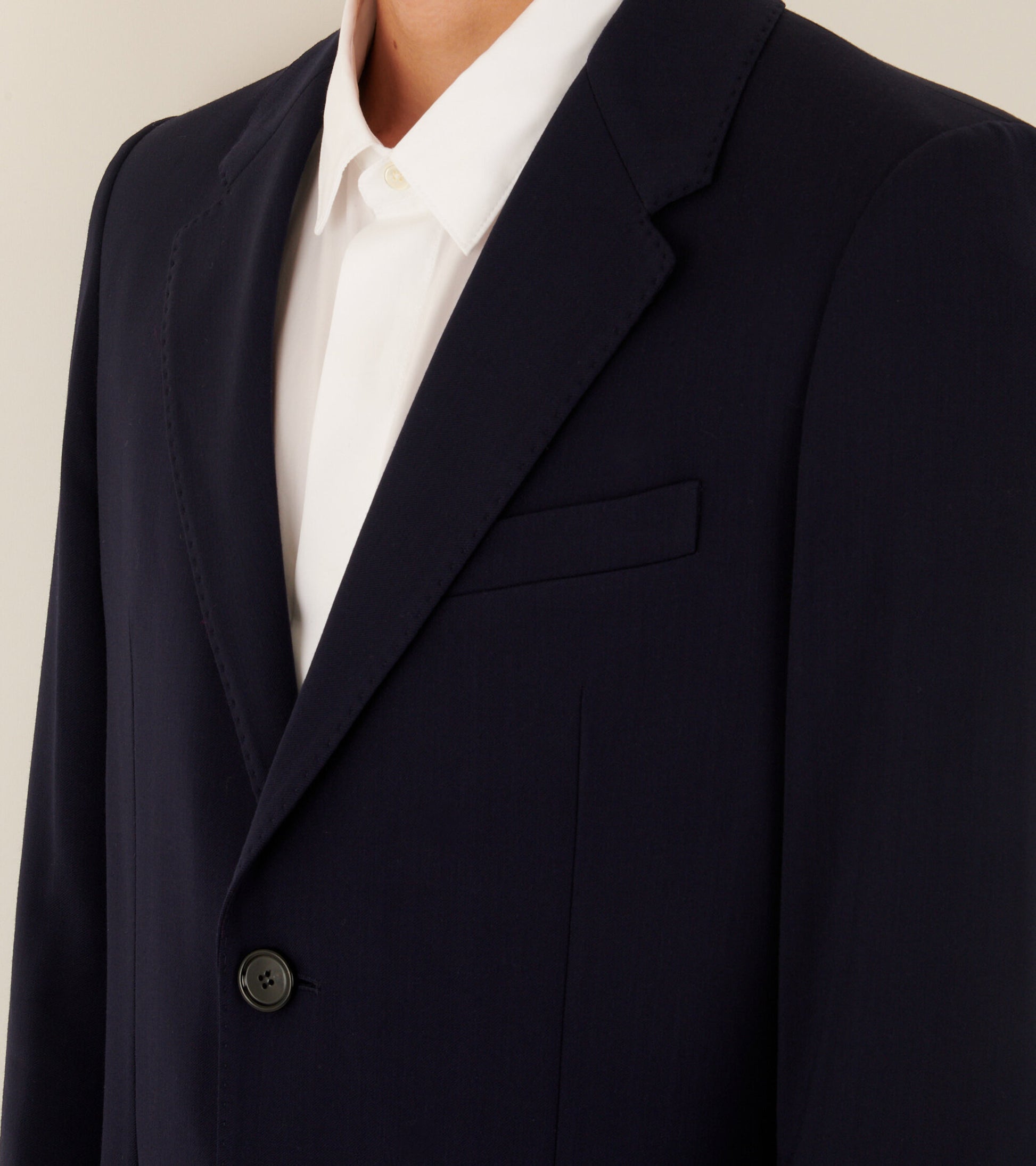 Two Buttons Jacket Night Blue