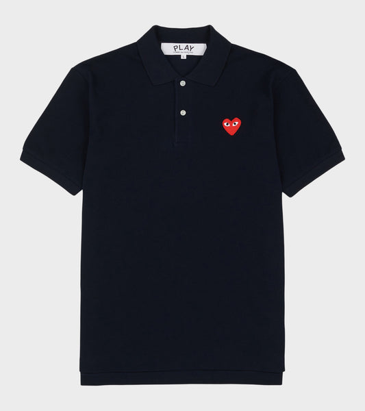 U Red Heart S/S Polo Navy
