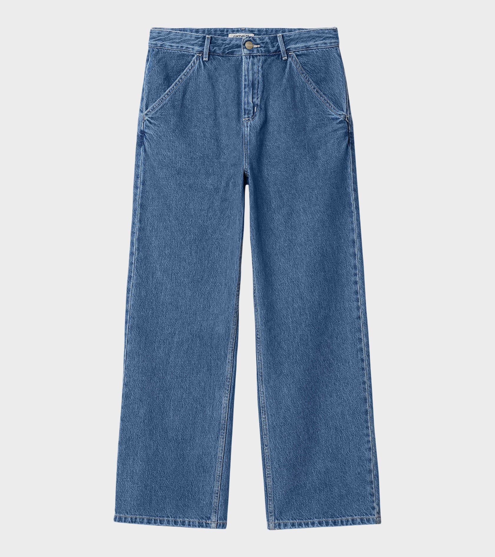 W Simple Pant Stone Washed Blue