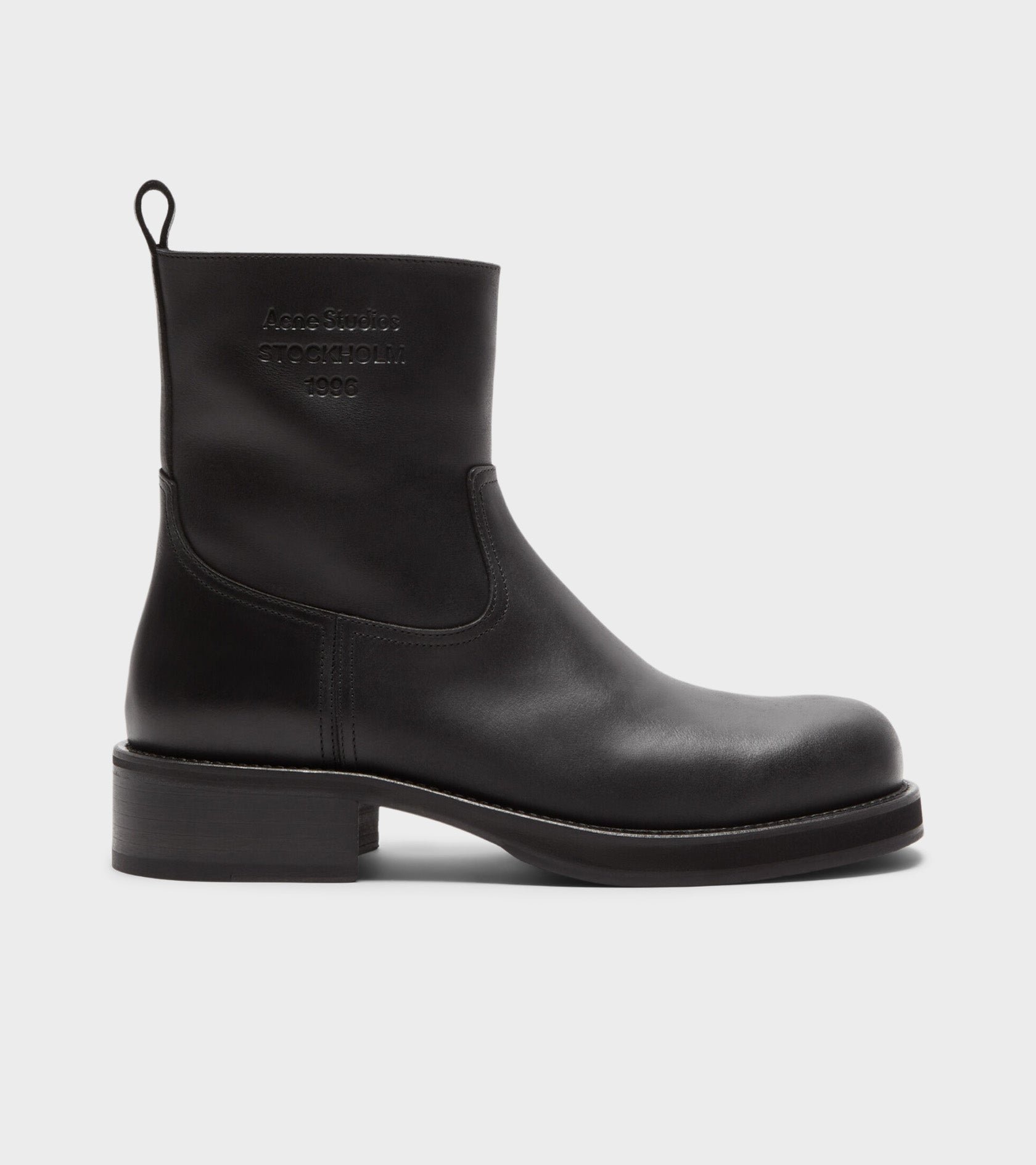 Waxed Leather Boots Black