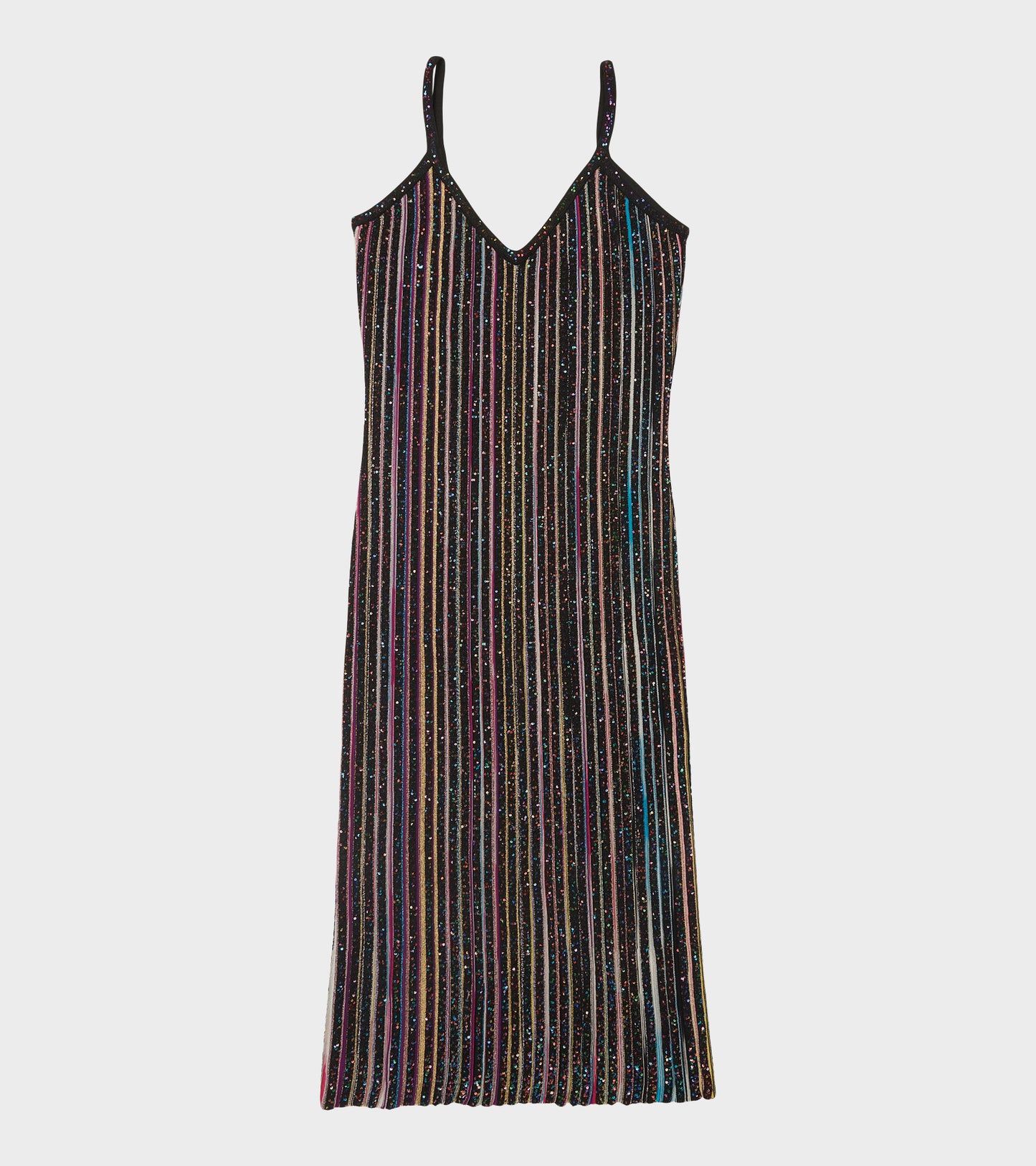 Sequin Dress Black / Multi Stripes
