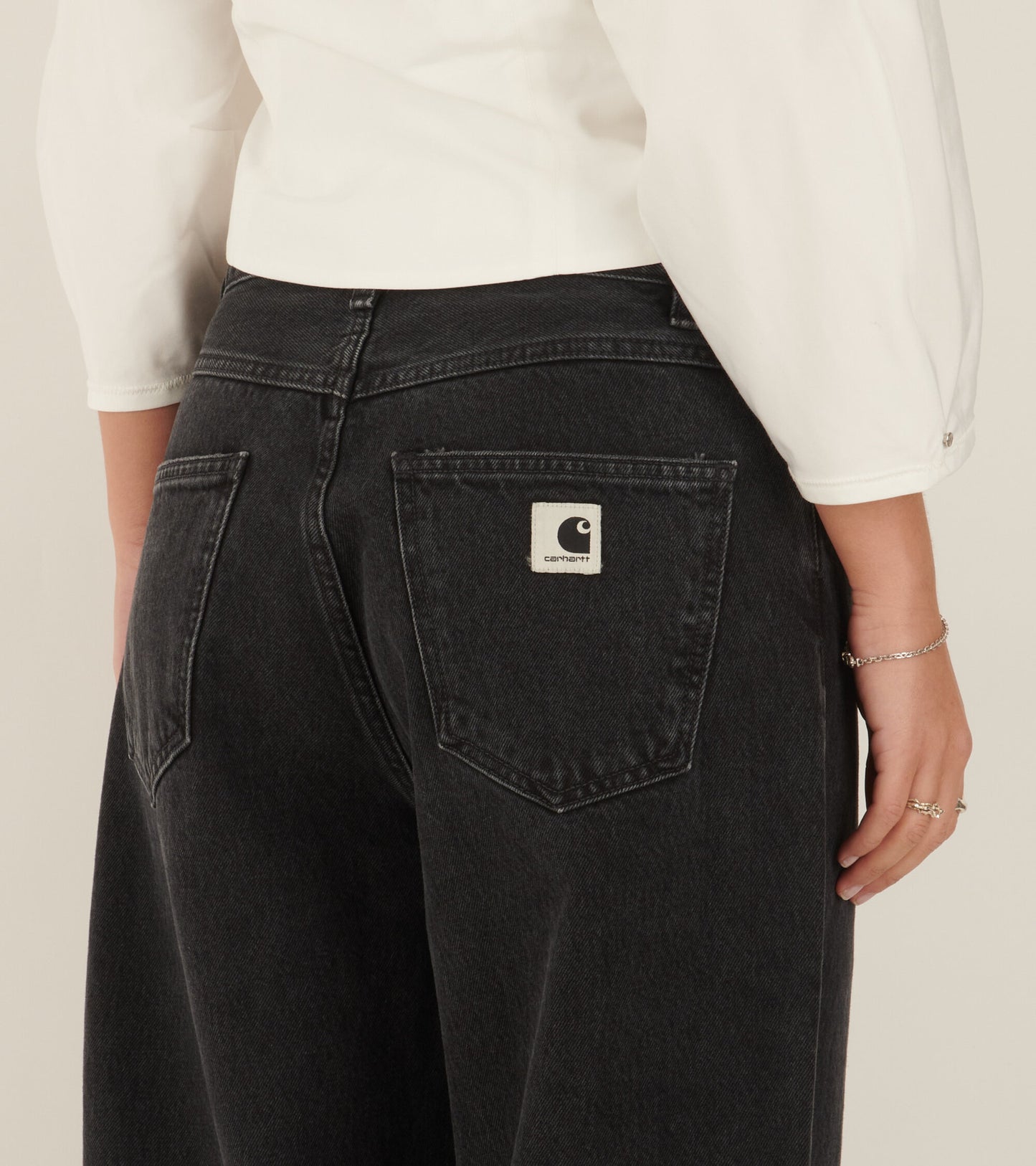 W Brandon Pant Stone Washed Black