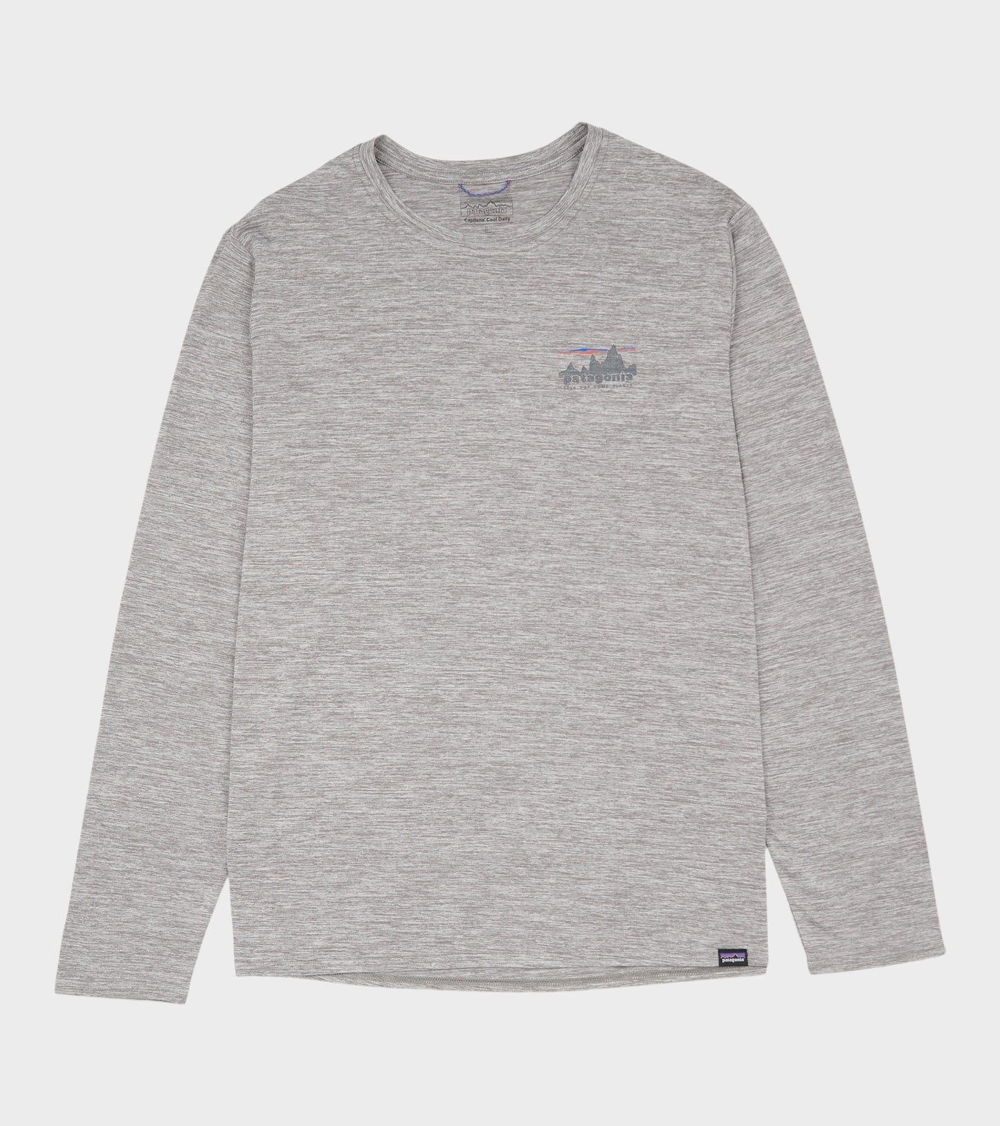 M's L/S Cap Cool Daily Graphic Shirt Skyline Feather Grey